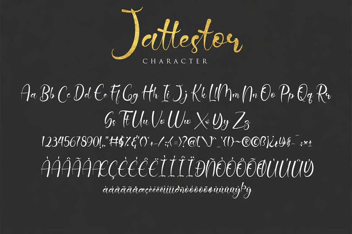 Jattestor Script Font Preview 8