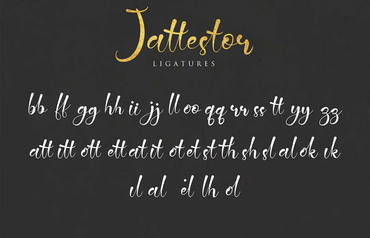 Jattestor Script Font Preview 9