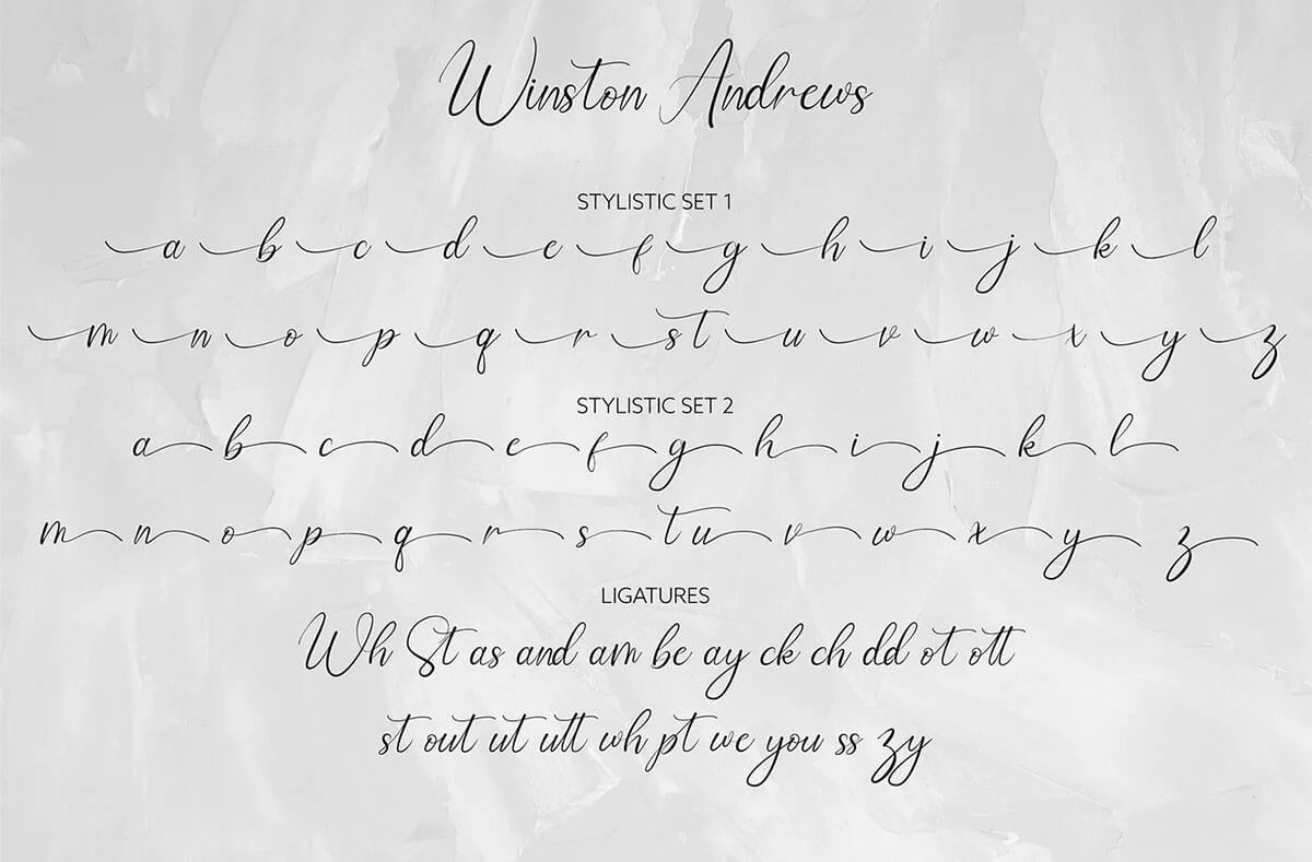 Winston Andrews Script Font Preview 5