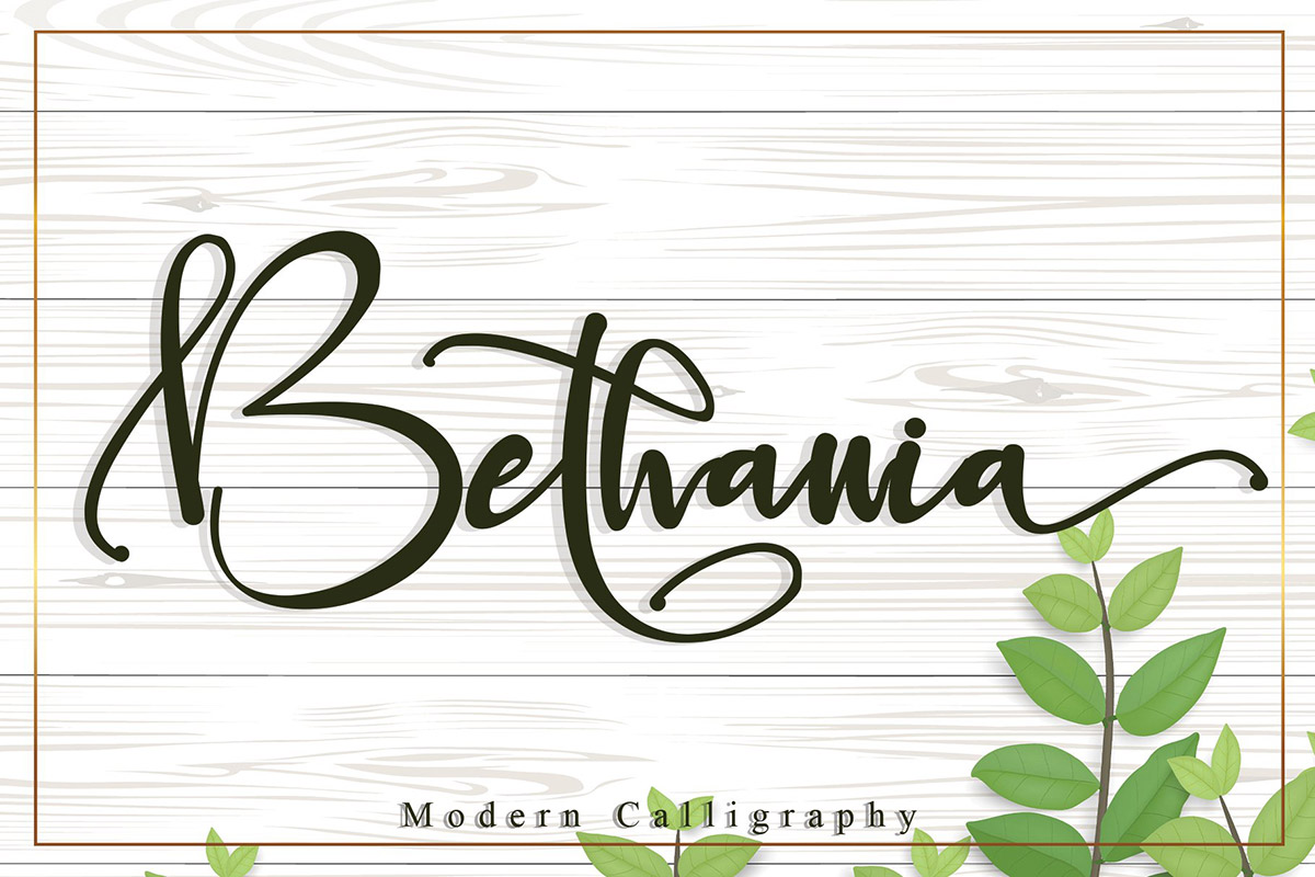 Free Bethania Calligraphy Font