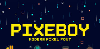 Free Pixeboy Pixel Font