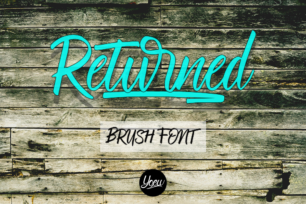 Free Returned Brush Font