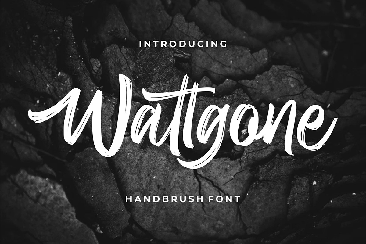 Free Wattgone Handbrush Font