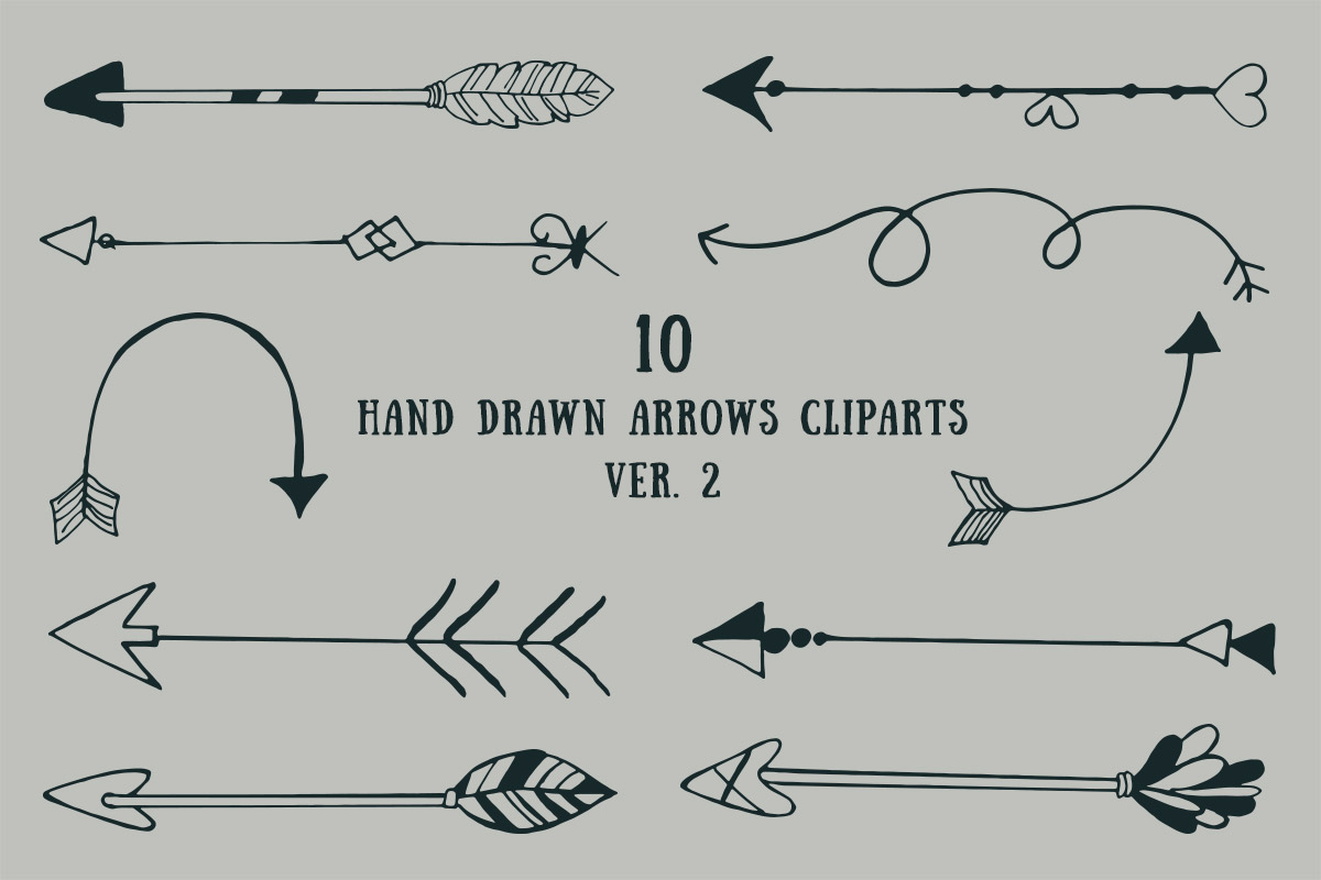 Free Handmade Arrows Cliparts V2