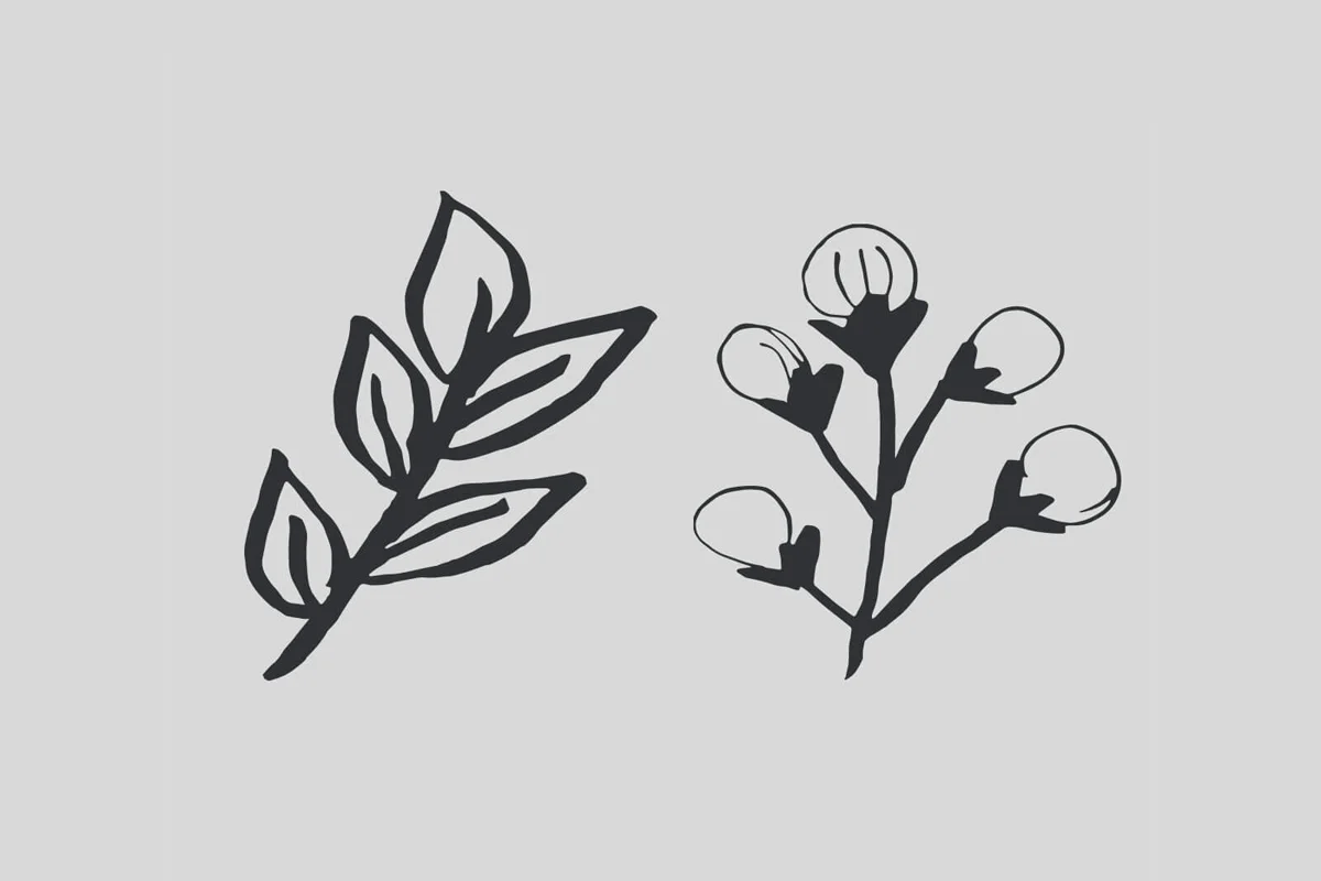 Handmade Doodle Flowers Cliparts Preview 2