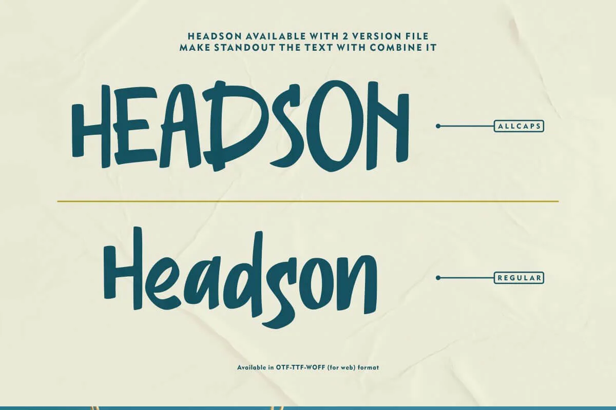 Headson Display Font Preview 4
