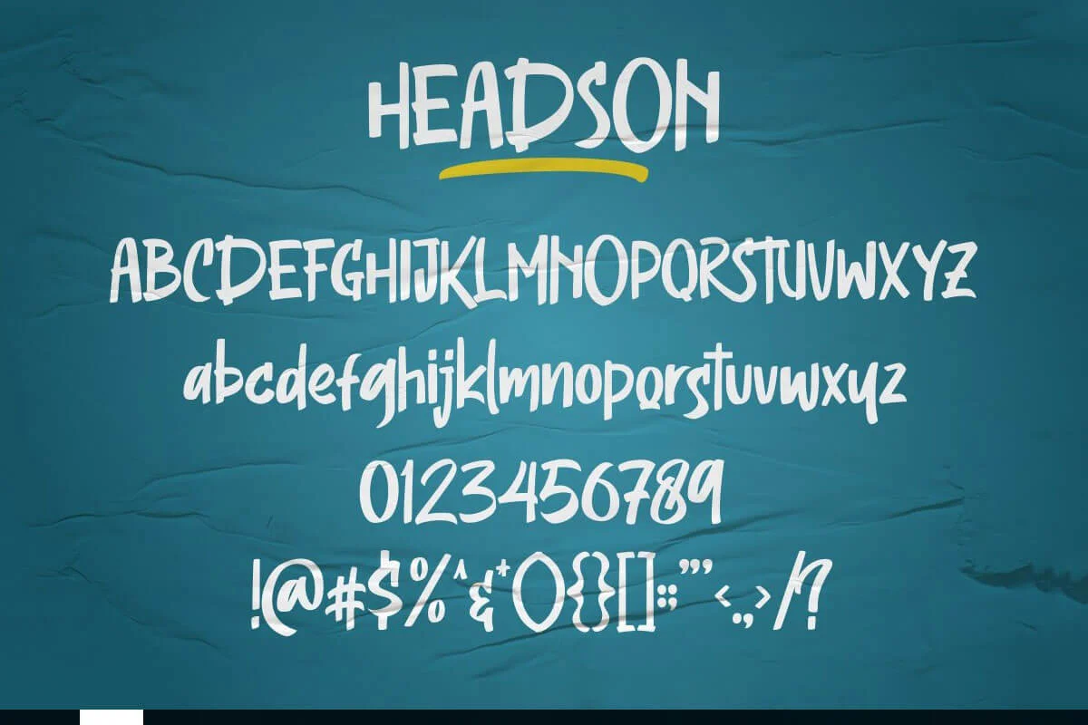 Headson Display Font Preview 7