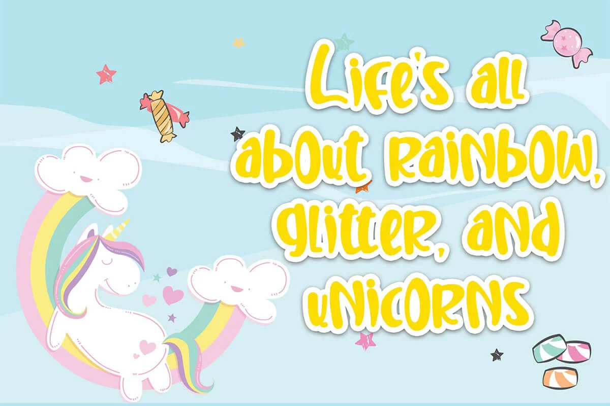 Sweet Unicorn Display Font Preview 2