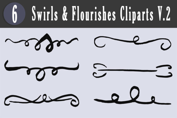 Free Swirls & Flourishes Cliparts V2
