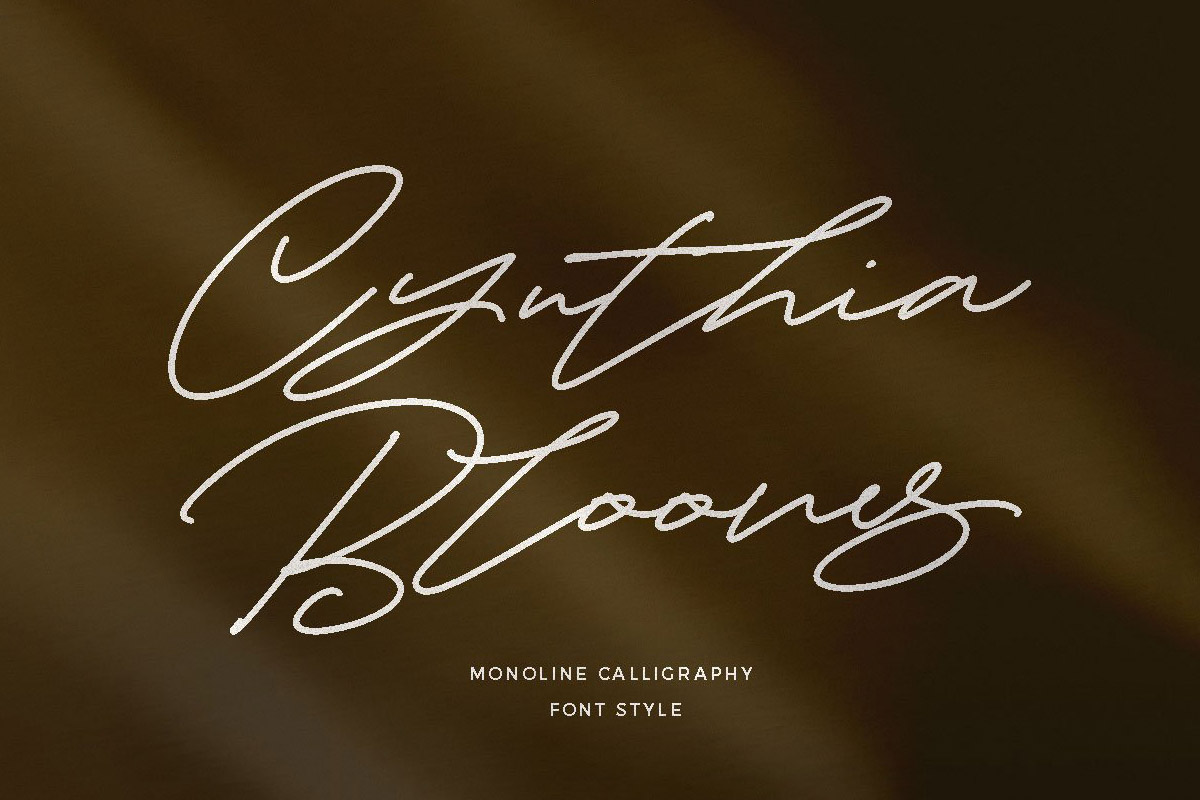 Free Cynthia Blooms Calligraphy Font