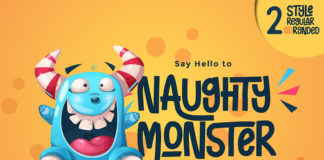 Free Naughty Monster Handmade Font