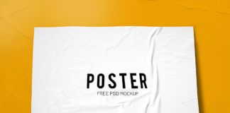 Free Poster Mockup PSD Template