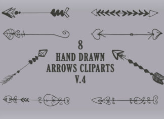 Free Handmade Arrows Cliparts V4