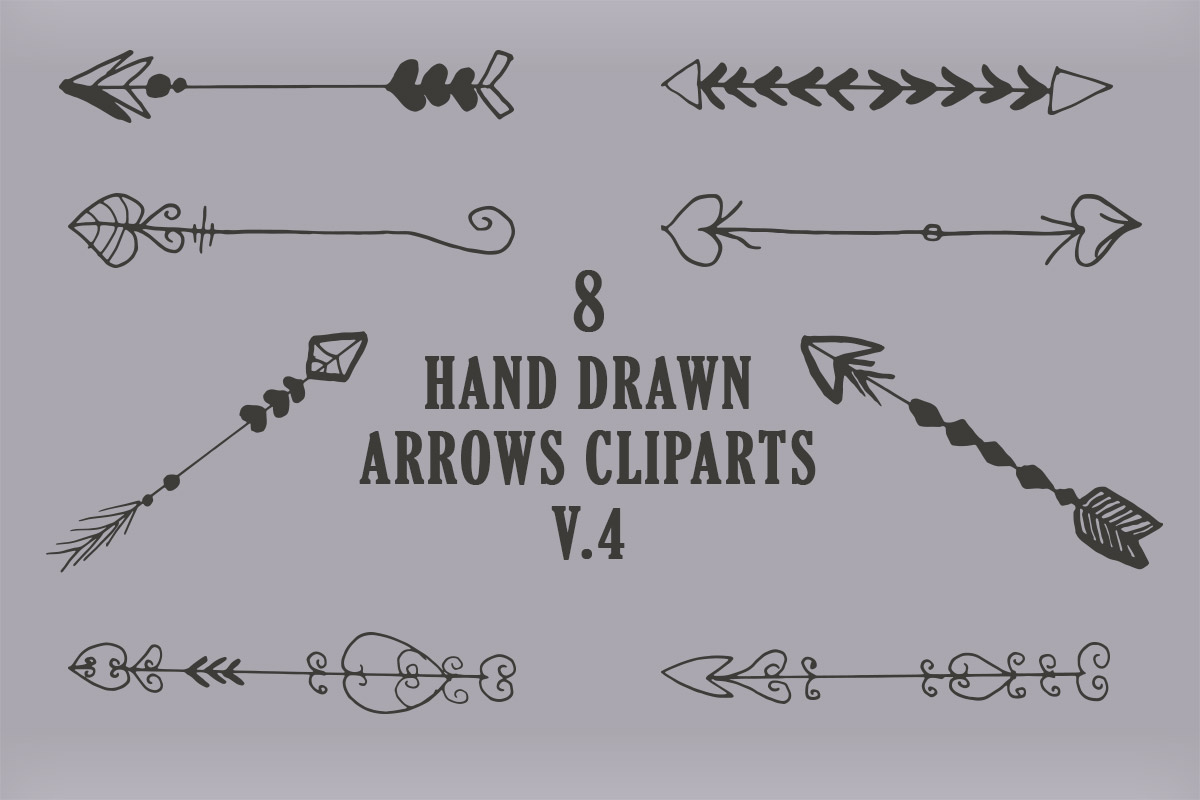 Free Handmade Arrows Cliparts V4