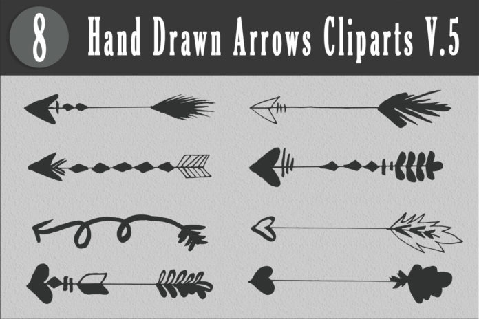 Free Handmade Arrows Cliparts V5