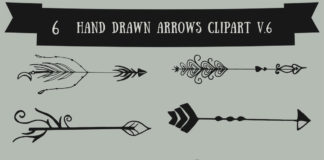 Free Handmade Arrows Cliparts V6