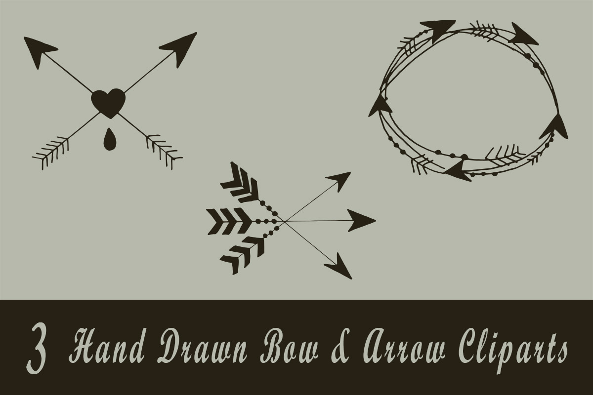 Free Handmade Bow & Arrow Cliparts