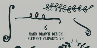 Free Handmade Design Element Cliparts V4