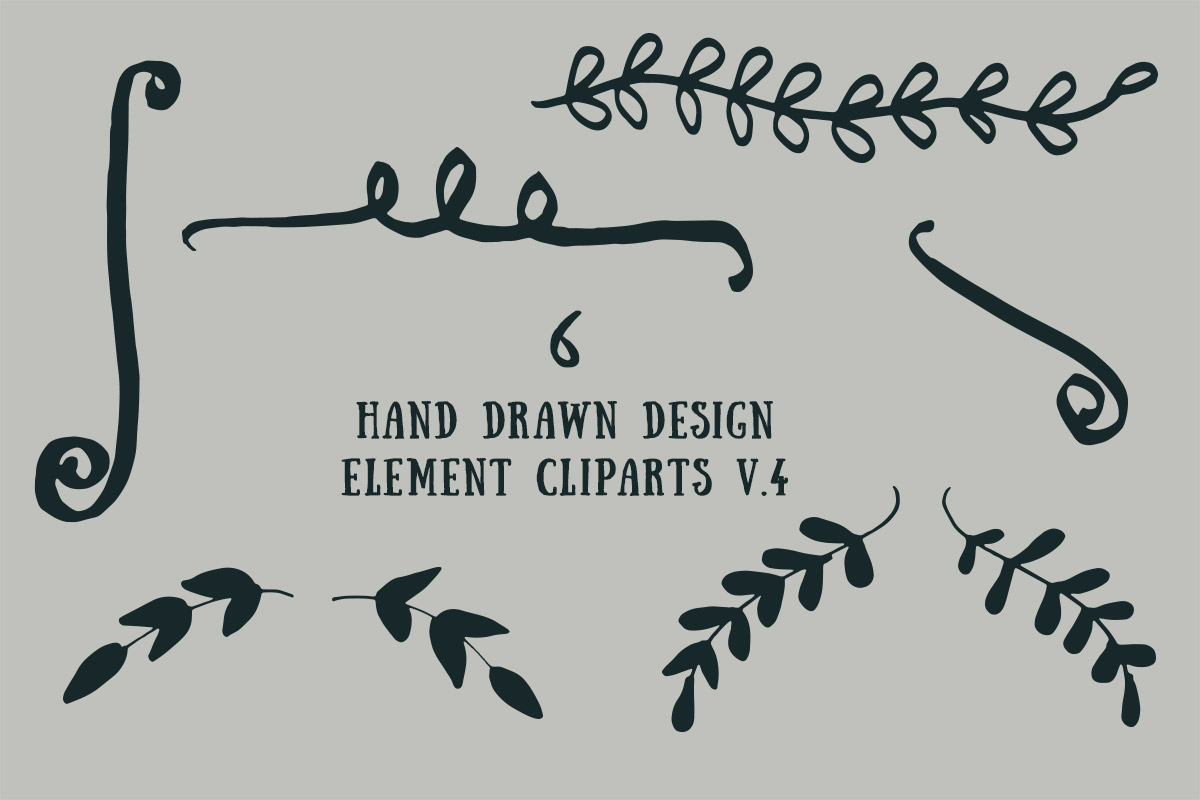 Free Handmade Design Element Cliparts V4