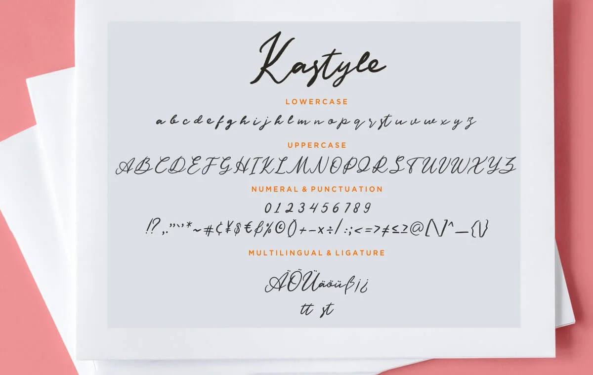 Kastyle Signature Brush Font Preview 6