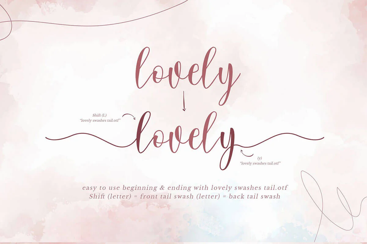 Lovely Calligraphy Font Preview 1