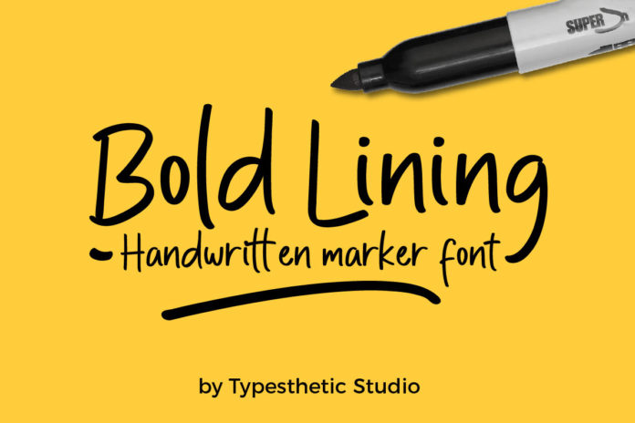 Free Bold Lining Handwritten Market Font