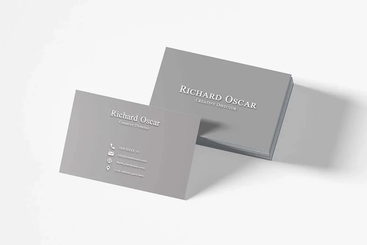 Grey Business Card Template Preview 1