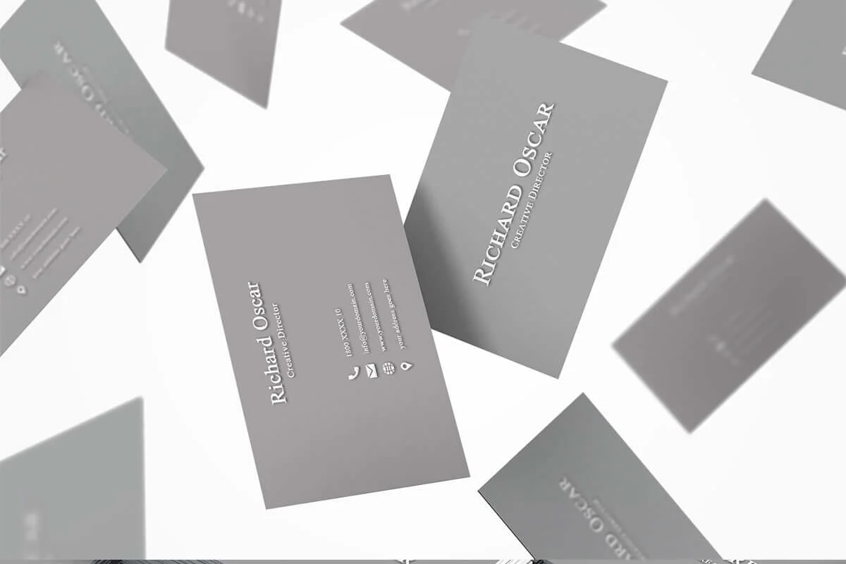 Grey Business Card Template Preview 3