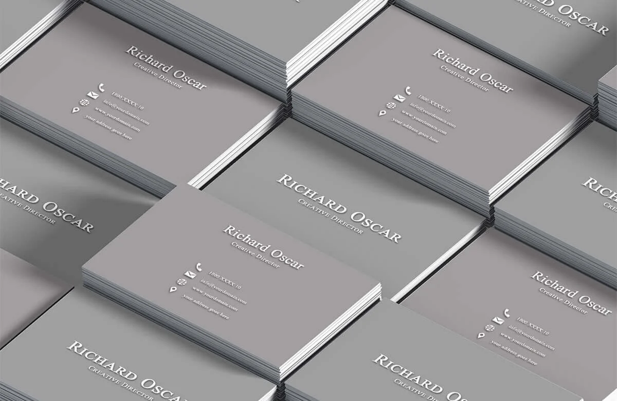 Grey Business Card Template Preview 4