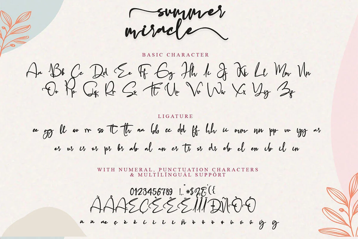 Summer Miracle Handwritten Font Preview 6