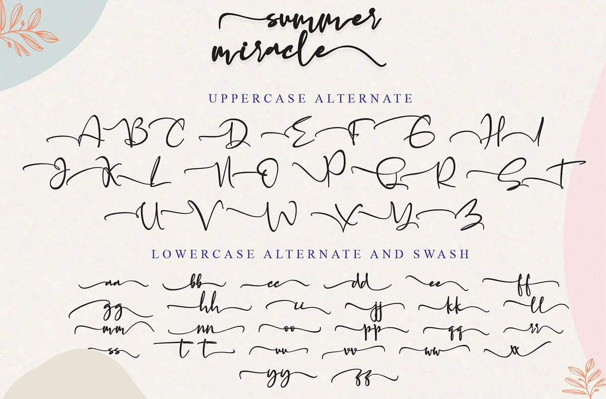 Summer Miracle Handwritten Font Preview 7