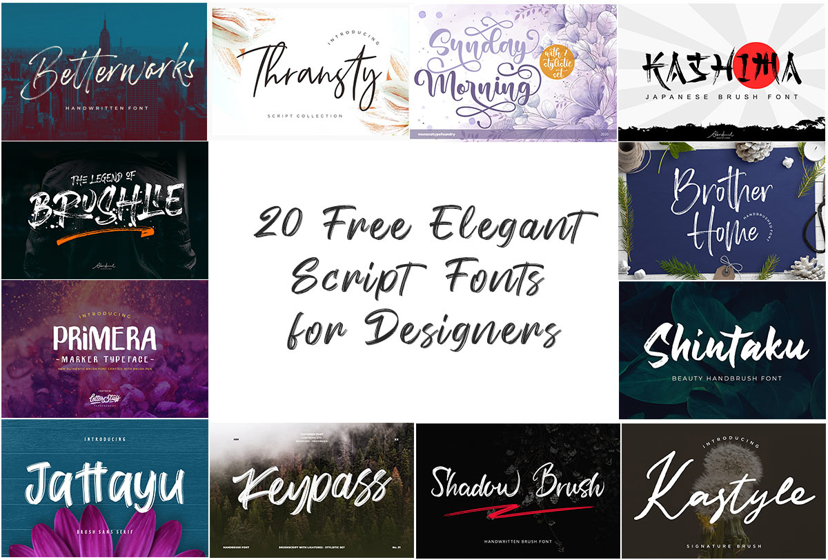 20 Free Elegant Script Fonts for Designers (Stylish Fonts For 2024)