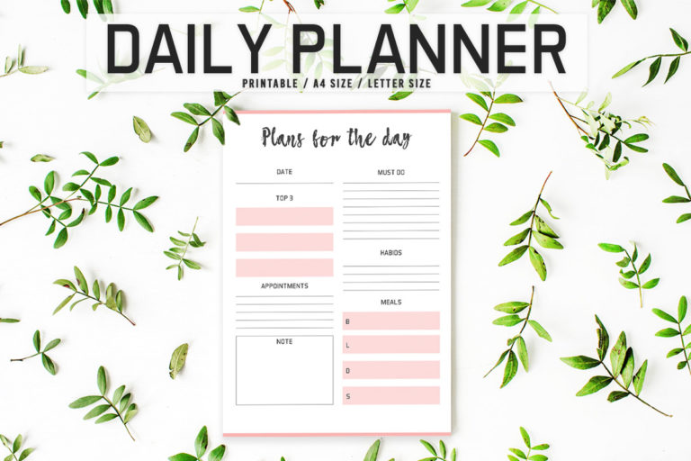 Colorful Daily Planner Printable - Free Download