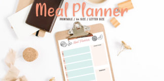 Free Colorful Meal Planner Printable
