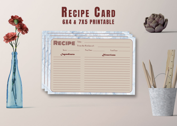 Creative Recipe Card Template V24