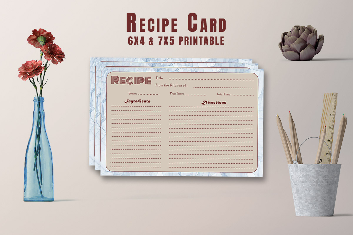 Free Creative Recipe Card Template V24