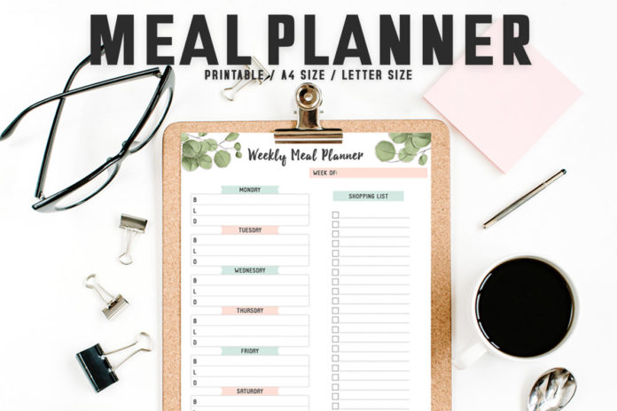 Free Girly Meal Planner Template