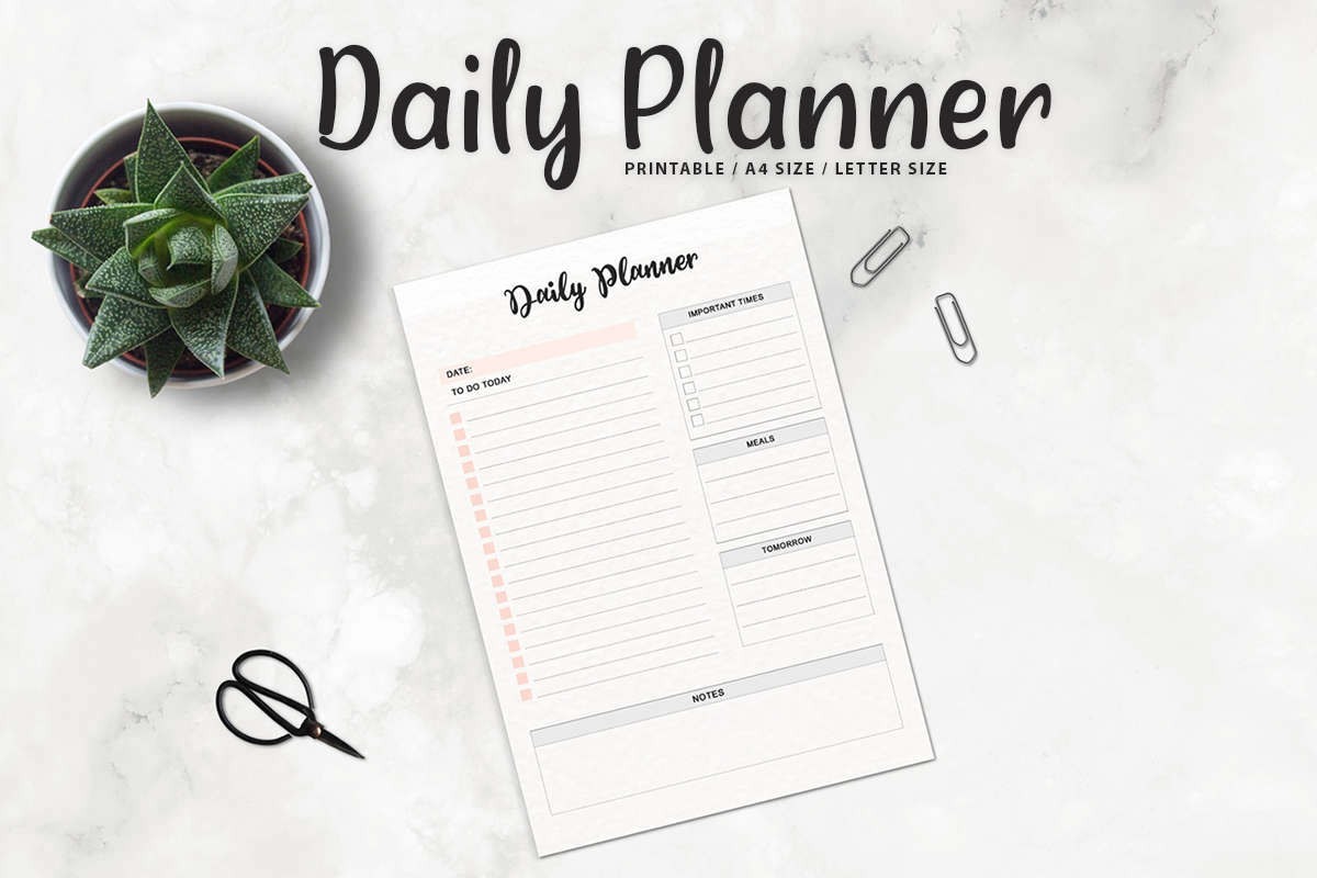 Free Minimal Daily Planner Printable