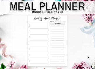 Free Minimal Meal Planner Template