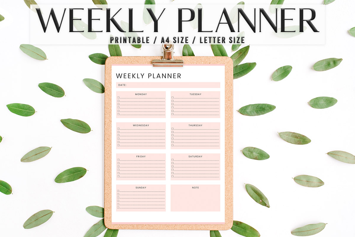 Free Modern Weekly Planner Printable