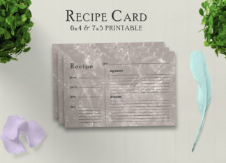 Free Muddy Recipe Card Printable V31