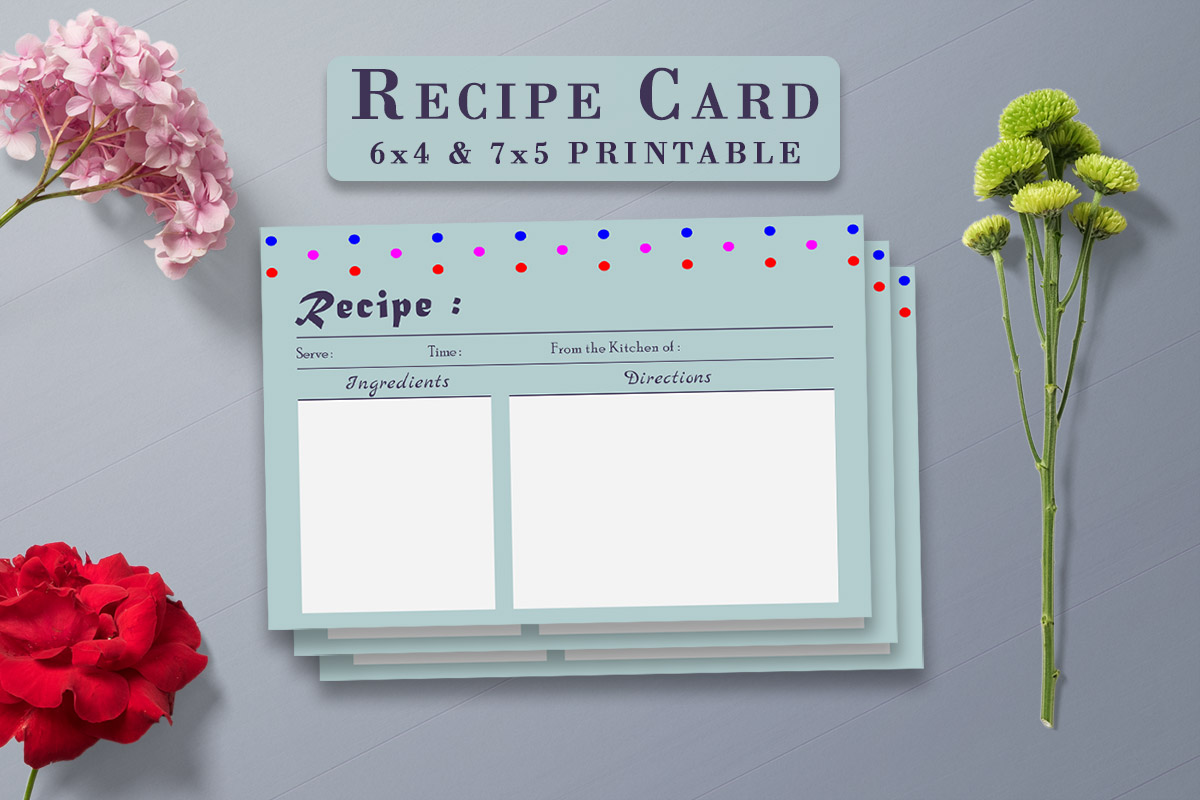 Free Polka Recipe Card Printable V29