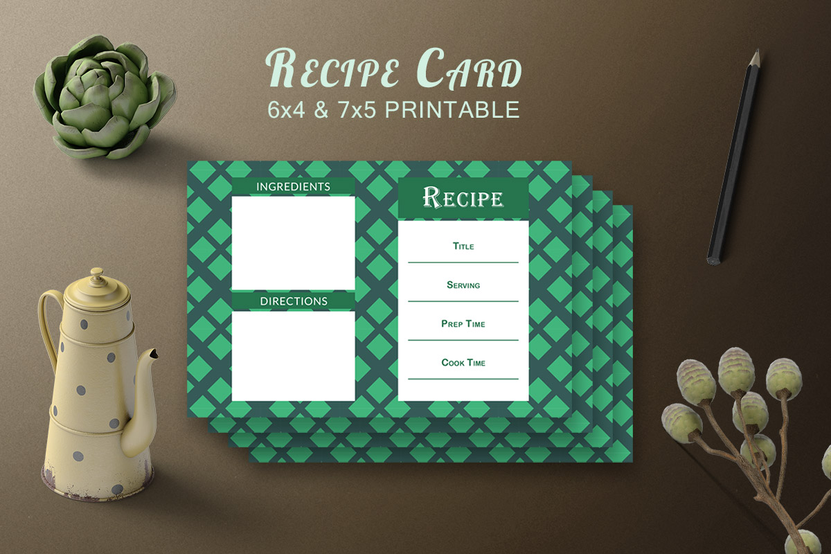 50+ Free Recipe Card Template For Kitchen