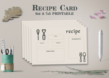 Recipe Card Printable Template