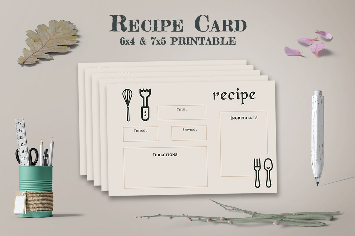Recipe Card Printable Template