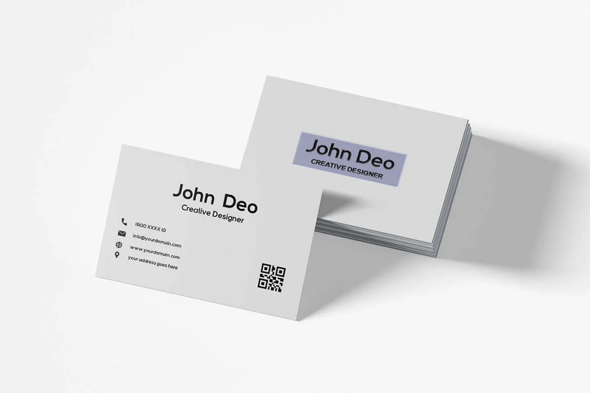 Grey Minimal Business Card Template Preview 2