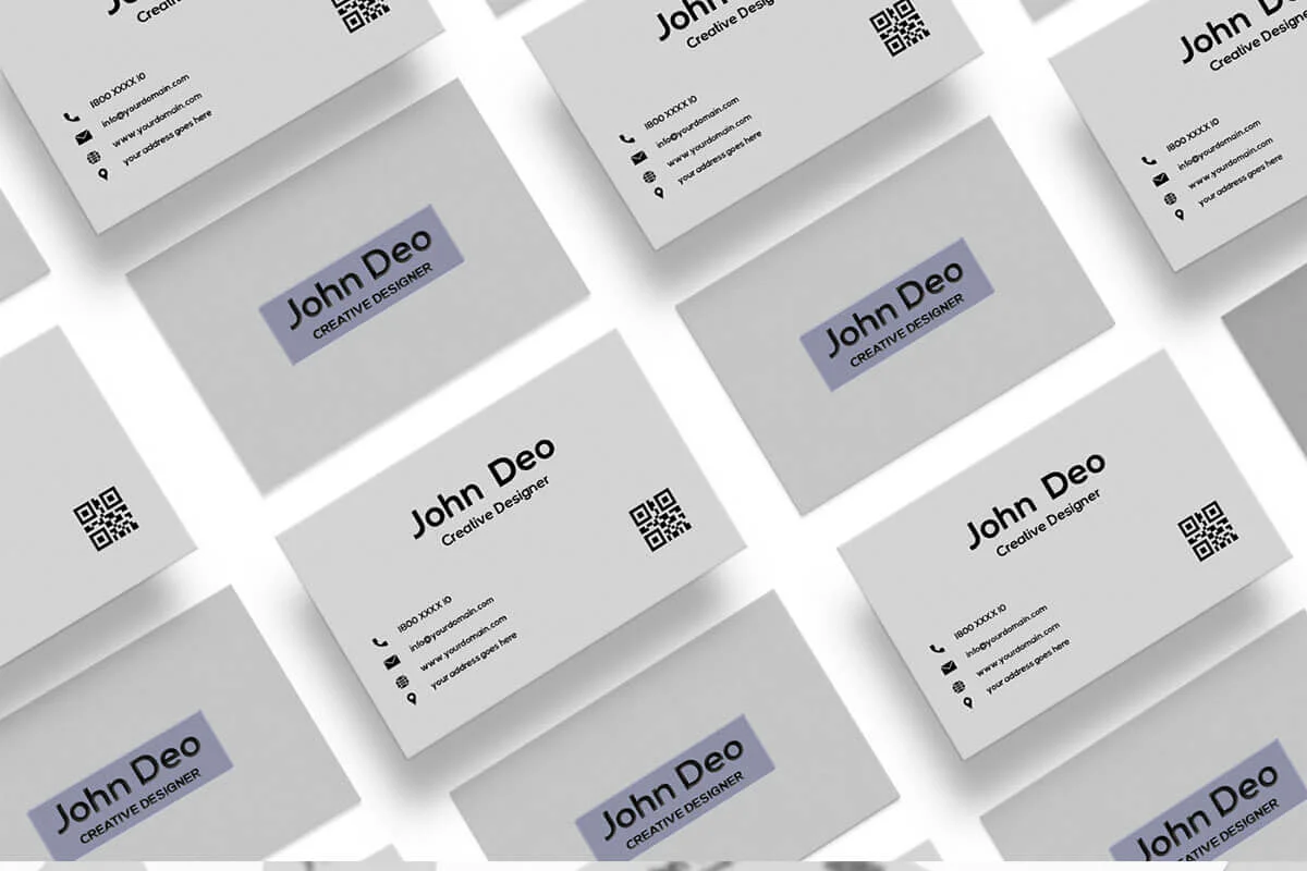 Grey Minimal Business Card Template Preview 3