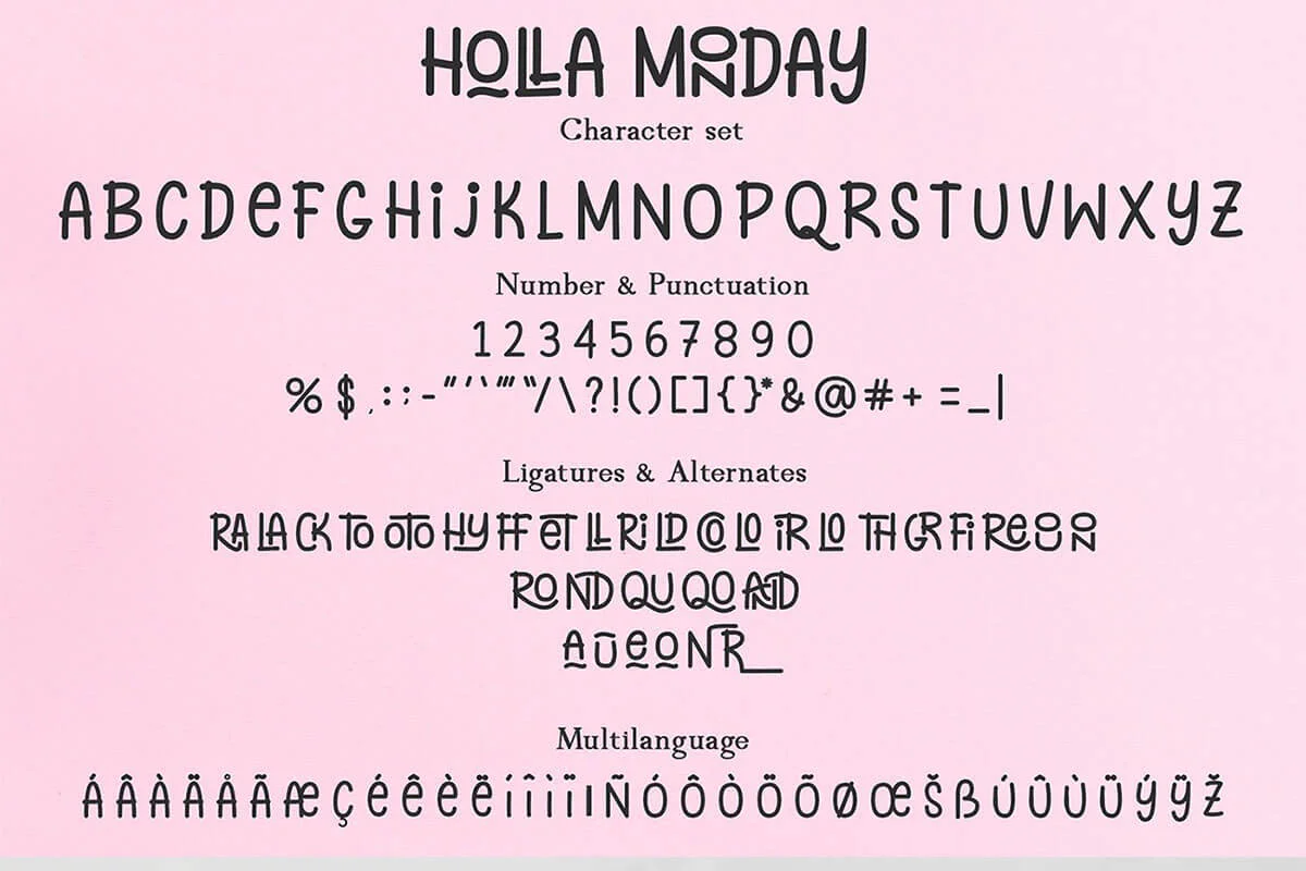 Holla Monday Handwritten Font Preview 4