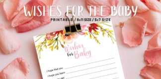 Free Wishes For The Baby Printable