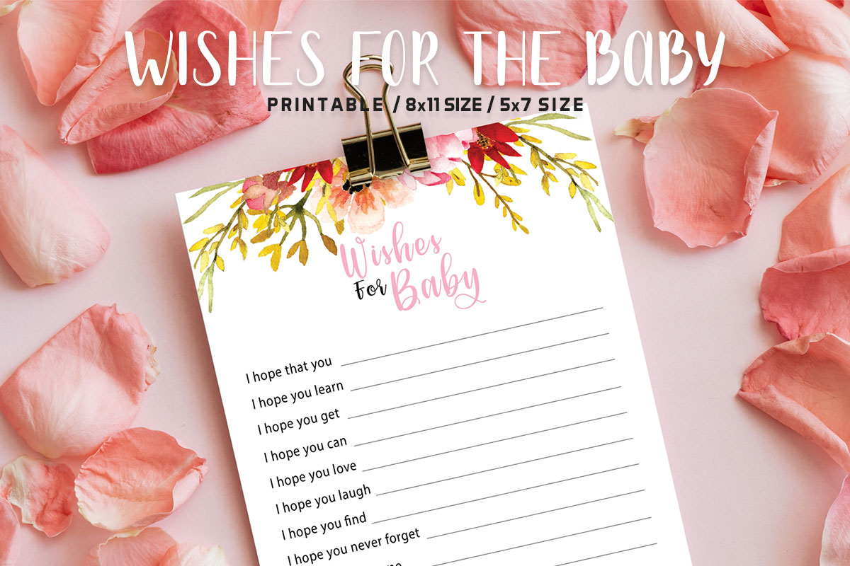 Free Wishes For The Baby Printable